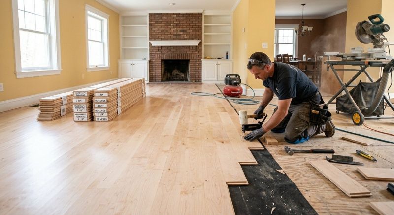Maple Flooring Installation in Raynham, MA