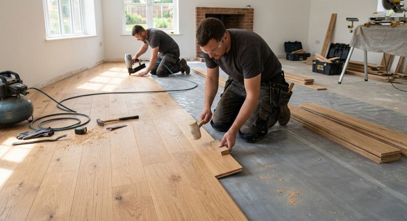 Oak Floor Installation in Barrington, RI