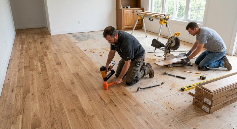 Oak Floor Installation in Bellingham, MA