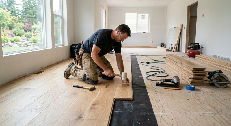 Oak Floor Installation in Foxboro, MA