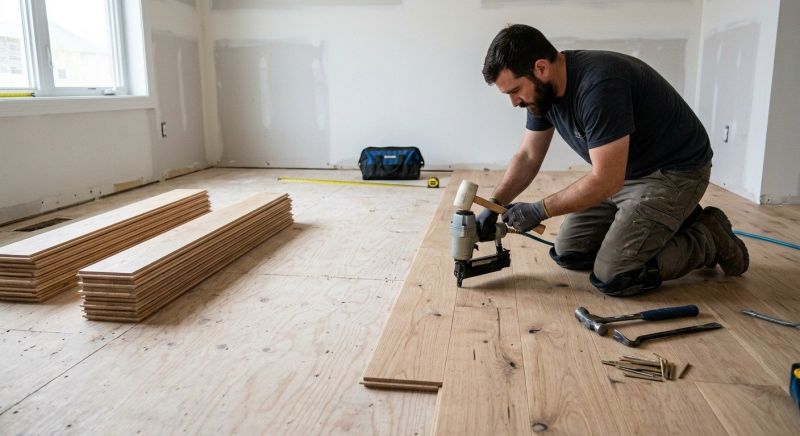 Oak Floor Installation in Uxbridge, MA