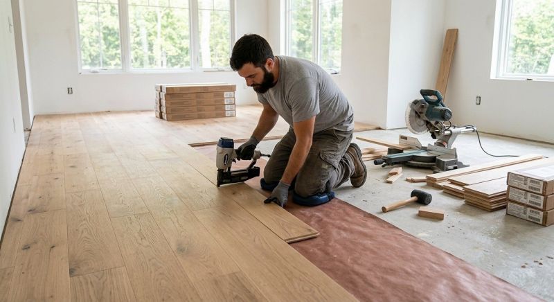 Oak Floor Installation in Walpole, MA