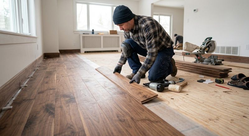 Walnut Flooring Installation in Providence, RI
