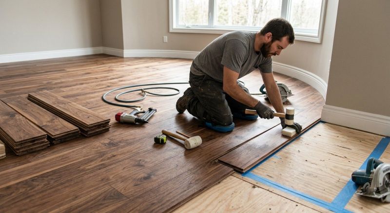 Walnut Flooring Installation in Providence, RI