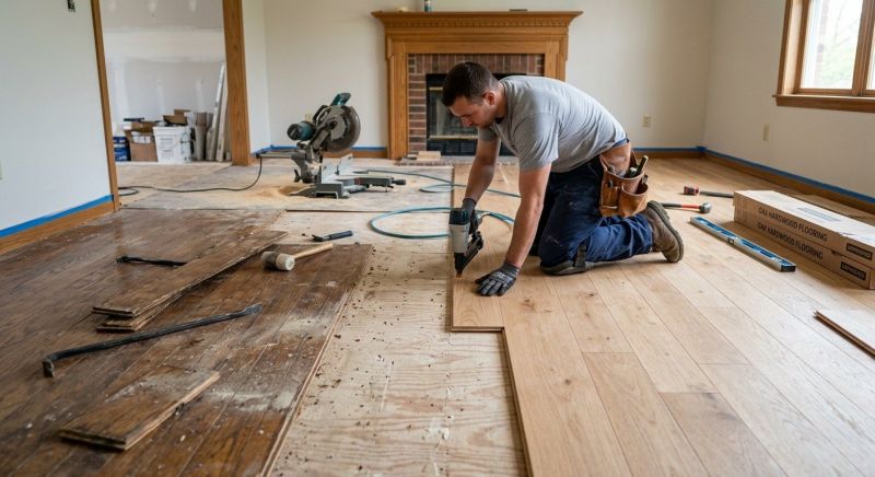 Wood Floor Replacement in Coventry, RI