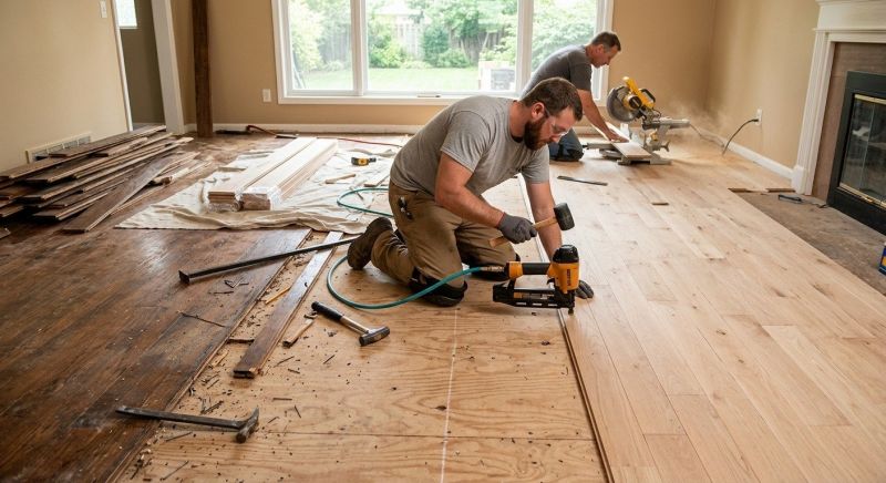 Wood Floor Replacement in Mansfield, MA